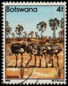 Botswana 306 - Used - 4t Ostriches (1982) (cv $2.15) (1)