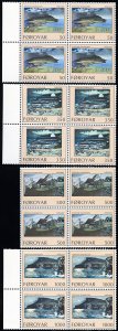 Faroe Island Stamps # 212-15 MNH XF Blocks Of 4 Scott Value $30.00