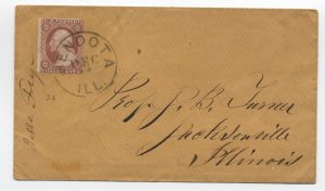 c1860 Mendota IL #26 cover to Jacksonville [h.4599]