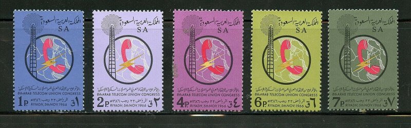 SAUDI ARABIA SCOTT# 388-392 MINT NEVER HINGED AS SHOWN