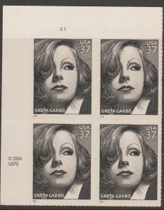 U.S.  Scott# 3943 2005 Greta Garbo Issue XF MNH Plate Block of 4
