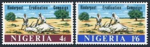 Nigeria 214-215,MNH.Mi 208-209. Campaign to eradicate cattle plaque,1967. 