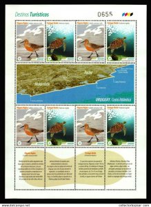 Uruguay Moonbird bird sea marine Life turtle environment protection sheet MNH...