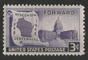 USA # 957 Wisconsin  (1) Mint NH