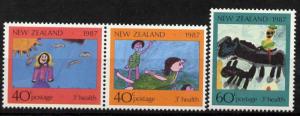 New Zealand B128a-9 MNH Children's Art, Horse, Swimming