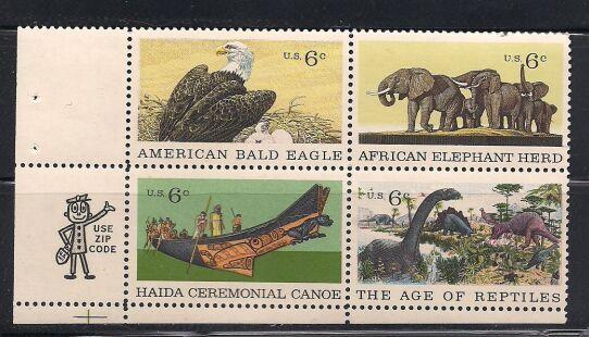 US Stamp #1387-90 MNH - Natural History ZIP Block of 4