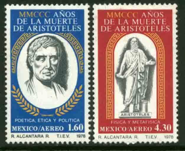 MEXICO C579-C580, Anniv. of the death of Aristotle. MNH