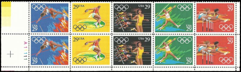 PCBstamps   US #2553/2557 PB $2.90(10x29c)Summer Olympics, MNH, (PB-3)