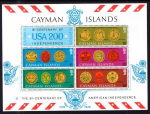 Cayman Islands 376a US Bicentennial Souvenir Sheet MNH VF