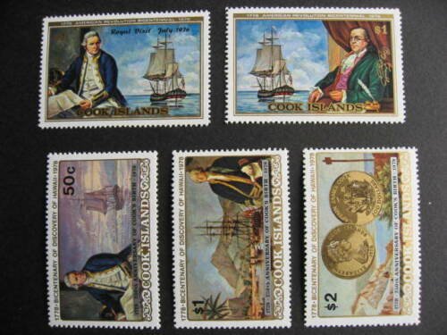 Cook Islands 2 Captain Cook Sets Sc 445-6, 480-2 MNH 