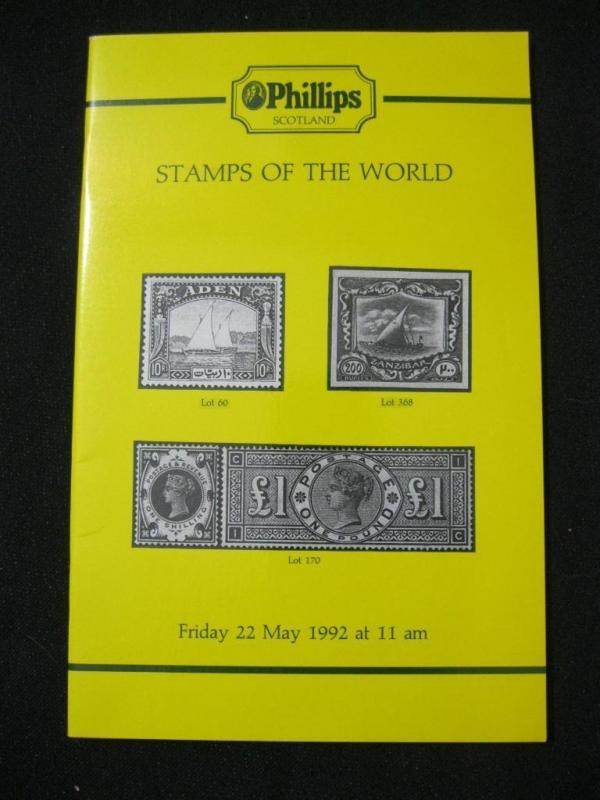 Phillips Auction Catalogue 1992 Stamps of the World Publications