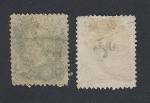 2x Canada  Large Queen Used Stamps #24-2c F/VF #25 F #3 Cancel Guide = $110.00+