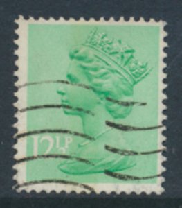 GB  Machin 12½p SG X898 1 center band SC# MH80 Used 1988 see scan & details