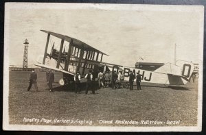 1925 Amsterdam Netherlands RPPC Postcard Cover To Lebanon OH USA Pioneer Flight