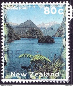 NEW ZEALAND 1996 80c NZ Scenery - Doubtful Sound FU