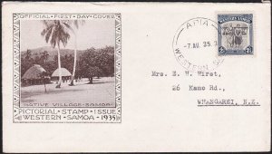 SAMOA 1935 2½d FDC ex Apia.................................................B4386