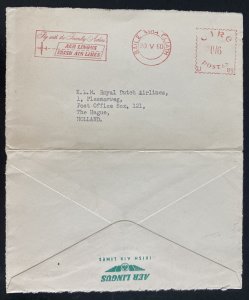 1960 Dublin Ireland Meter Cancel Cover To KLM The Hague Netherlands aer Lingus b