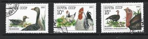 RUSSIA - 1990 POULTRY - SCOTT 5909 TO 5911 - USED