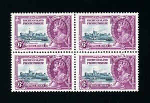[BECHUANALAND] 1935 6d SG 114c / Block-of-4 / ‘Lightning Conductor’ FLAW (x2)