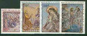 Dahomey 1968 Christmas (Paintings by Foujita) set of 4 un...