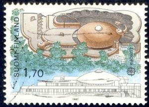 Architecture, Tamperre Main Library, 1986, Finland SC#756 