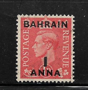 BAHRAIN, 53, USED,GREAT BRITAIN STAMPS SURCHD