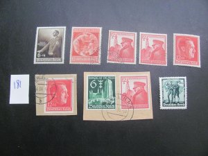 GERMANY 1940S HINGED AND USED  LOT (181)