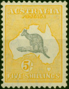 Australia 1932 5s Grey & Yellow SG135 BW46b Superb MNH