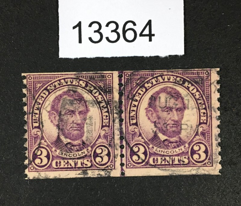 MOMEN: US STAMPS  # 600 LINE PAIR USED LOT #13364