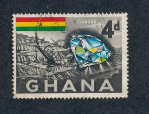  Ghana 1959 Scott 54 used - 4p, Diamond & mine