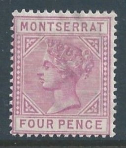 Montserrat #10 Mint No Gum 4p Queen Victoria - Wmk. 2