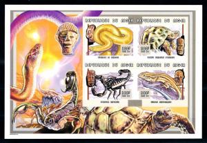 [95549] Niger 1999 Snake Turtle Scorpion Masks Imperf. Miniature Sheet MNH