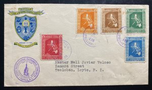 1937 Manila Philippines First Day Cover To Tacloban 33rd Eucharistic Congress