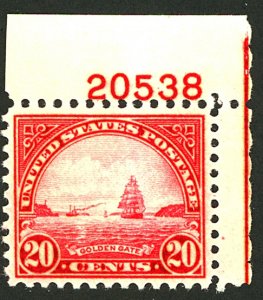 U.S. #698 MINT PL# SINGLE OG NH