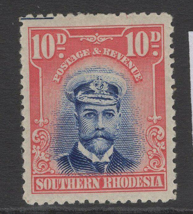 SOUTHERN RHODESIA SG9 1924 10d BLUE & ROSE MTD MINT