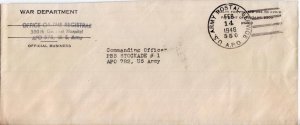 United States A.P.O.'s War Department Penalty 1946 U.S. Army Postal Service, ...