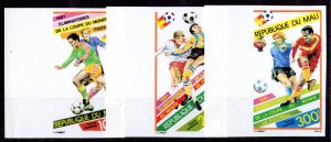 Mali 1981 Sc#C413/C415  Football World Cup Set (3) IMPERFORATED MNH