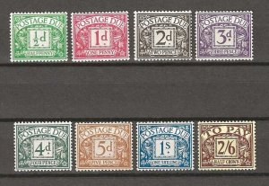 GREAT BRITAIN 1937/8 SG D27/34 MNH Cat £300