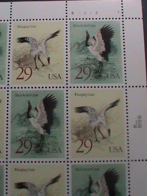 ​UNITED STATES-1994-SC# 2867-8 BLACK NECK & WHOOPING CRANES-MNH SHEET VF