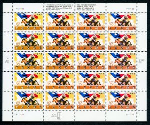 US Scott 2968  Texas Statehood Sheet Mint NH