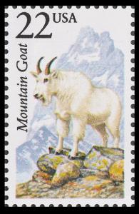US 2323 North American Wildlife Mountain Goat 22c single MNH 1987