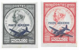 Monaco #C8-9 MH - Stamp CAT VALUE $9.50