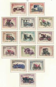 Monaco Veteran Motor Cars 14v 1961 MNH SG#704-717