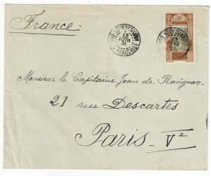 French Guinea 1931 Youkounkoun cancel on cover to France