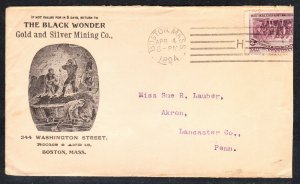 Gold and Silver Mining Co – The Black Wonder -1894 – scarce cancel