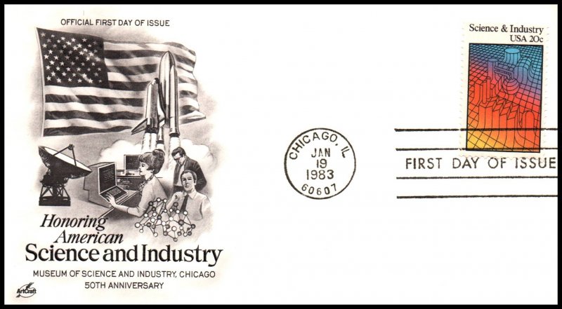 US 2031 Science and Industry Artcraft U/A FDC