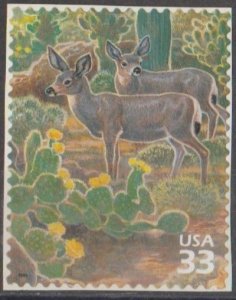 3293f, Single, Mule Deer MNH, .33 cent