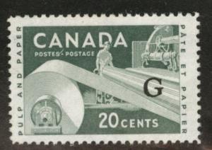 CANADA Scott o45 MH* Official Stamp 1955 disturbed gum