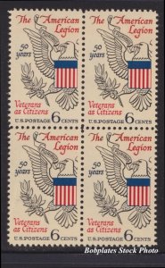 BOBPLATES #1369 American Legion Block of 4 F-VF NH SCV=$1