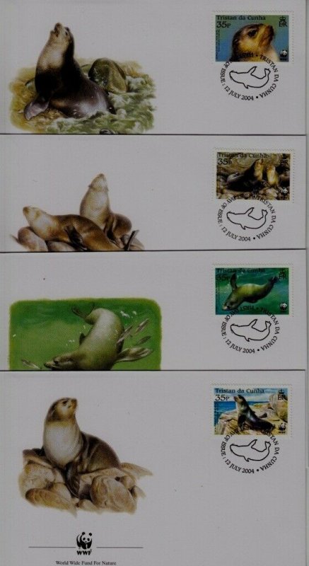 Tristan da Cunha 747-50 FDC WWF-04/Seals